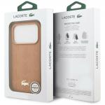 Carcasa Lacoste Nomograme Gold Logo cu MagSafe compatibila cu iPhone 17 Pro, Roz 9 - lerato.ro