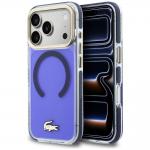 Carcasa Lacoste Shockproof Transparent Frosted Gold Logo cu MagSafe compatibila cu iPhone 17 Pro, Marine 4 - lerato.ro
