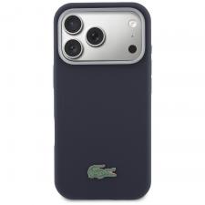 Carcasa Lacoste Semi Wrap Petit Pique cu MagSafe compatibila cu iPhone 17 Pro Max, Navy Blue