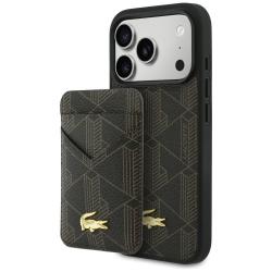 Husa Lacoste PVC Blend cu MagSafe si Portofel Magnetic compatibila cu iPhone 17 Pro, Maro
