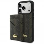 Husa Lacoste PVC Blend cu MagSafe si Portofel Magnetic compatibila cu iPhone 17 Pro Max, Maro 2 - lerato.ro
