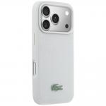 Husa Lacoste Petit Pique Lacquer Logo cu MagSafe compatibila cu iPhone 17 Pro, Light Grey 5 - lerato.ro