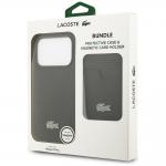 Husa Lacoste Petit Pique cu MagSafe si Portofel Magnetic compatibila cu iPhone 17 Pro, Negru 12 - lerato.ro