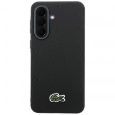 Carcasa Lacoste Iconic Petit Pique Woven Logo compatibila cu Samsung Galaxy A37 5G, Negru