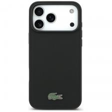 Husa Lacoste Petit Pique Lacquer Logo cu MagSafe compatibila cu iPhone 18 Pro Max / 17 Pro Max, Negru