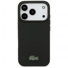 Husa Lacoste Petit Pique Lacquer Logo cu MagSafe compatibila cu iPhone 18 Pro / 17 Pro, Negru