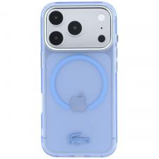Husa Lacoste IML Frosted cu MagSafe compatibila cu iPhone 18 Pro / 17 Pro, Albastru