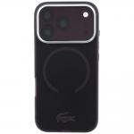 Husa Lacoste IML Frosted cu MagSafe compatibila cu iPhone 18 Pro / 17 Pro, Burgundy 2 - lerato.ro