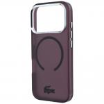Husa Lacoste IML Frosted cu MagSafe compatibila cu iPhone 18 Pro / 17 Pro, Burgundy 7 - lerato.ro