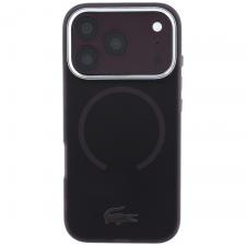 Husa Lacoste IML Frosted cu MagSafe compatibila cu iPhone 18 Pro Max / 17 Pro Max, Burgundy