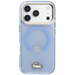 Husa Lacoste IML Shockproof Gold Logo cu MagSafe compatibila cu iPhone 18 Pro Max / 17 Pro Max, Albastru 2 - lerato.ro