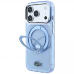 Husa Lacoste IML Glossy Finish cu MagSafe si Ring Stand compatibila cu iPhone 17 Pro Max / 18 Pro Max, Albastru 3 - lerato.ro