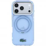 Husa Lacoste IML Glossy Finish cu MagSafe si Ring Stand compatibila cu iPhone 17 Pro Max / 18 Pro Max, Albastru 2 - lerato.ro
