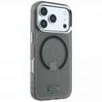 Husa Lacoste IML Frosted Laquer Logo cu MagSafe compatibila cu iPhone 18 Pro Max / 17 Pro Max, Gri 5 - lerato.ro