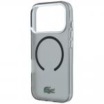 Husa Lacoste IML Frosted Laquer Logo cu MagSafe compatibila cu iPhone 18 Pro Max / 17 Pro Max, Gri 7 - lerato.ro