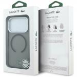 Husa Lacoste IML Frosted Laquer Logo cu MagSafe compatibila cu iPhone 18 Pro Max / 17 Pro Max, Gri 9 - lerato.ro