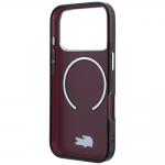 Husa Lacoste IML Frosted Laquer Logo cu MagSafe compatibila cu iPhone 18 Pro Max / 17 Pro Max, Burgundy 8 - lerato.ro