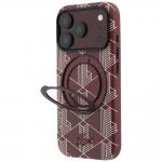 Husa Lacoste Blend Ring Stand cu MagSafe compatibila cu iPhone 18 Pro / 17 Pro, Burgundy 3 - lerato.ro