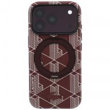 Huse si carcase iPhone 18 Pro Max, Husa Lacoste Blend cu MagSafe si Ring Stand compatibila cu iPhone 18 Pro Max / 17 Pro Max, Burgundy, lerato.ro