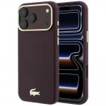 Husa Lacoste Champs Elysees Embossed cu MagSafe compatibila cu iPhone 18 Pro / 17 Pro, Burgundy 4 - lerato.ro