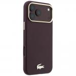 Husa Lacoste Champs Elysees Embossed cu MagSafe compatibila cu iPhone 18 Pro / 17 Pro, Burgundy 5 - lerato.ro