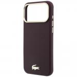 Husa Lacoste Champs Elysees Embossed cu MagSafe compatibila cu iPhone 18 Pro / 17 Pro, Burgundy 7 - lerato.ro