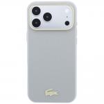 Husa Lacoste Champs Elysees Embossed cu MagSafe compatibila cu iPhone 18 Pro / 17 Pro, Gri 2 - lerato.ro