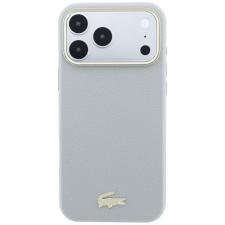Huse si carcase iPhone 18 Pro, Husa Lacoste Champs Elysees Embossed cu MagSafe compatibila cu iPhone 18 Pro / 17 Pro, Gri, lerato.ro