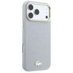 Husa Lacoste Champs Elysees Embossed cu MagSafe compatibila cu iPhone 18 Pro / 17 Pro, Gri 5 - lerato.ro