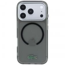 Huse si carcase iPhone 18 Pro, Husa Lacoste IML Frosted Laquer Logo cu MagSafe compatibila cu iPhone 18 Pro / 17 Pro, Negru, lerato.ro