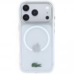 Husa Lacoste IML Frosted Laquer Logo cu MagSafe compatibila cu iPhone 18 Pro / 17 Pro, Transparent 2 - lerato.ro