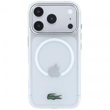 Huse si carcase iPhone 18 Pro, Husa Lacoste IML Frosted Laquer Logo cu MagSafe compatibila cu iPhone 18 Pro / 17 Pro, Transparent, lerato.ro