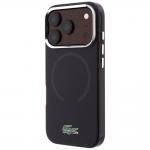 Husa Lacoste IML Frosted Laquer Logo cu MagSafe compatibila cu iPhone 18 Pro / 17 Pro, Burgundy 3 - lerato.ro