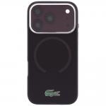 Husa Lacoste IML Frosted Laquer Logo cu MagSafe compatibila cu iPhone 18 Pro / 17 Pro, Burgundy 2 - lerato.ro