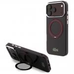 Husa Lacoste IML Glossy Finish Ring Stand cu MagSafe compatibila cu iPhone 18 Pro Max / 17 Pro Max, Burgundy 4 - lerato.ro