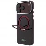 Husa Lacoste IML Glossy Finish Ring Stand cu MagSafe compatibila cu iPhone 18 Pro Max / 17 Pro Max, Burgundy 3 - lerato.ro