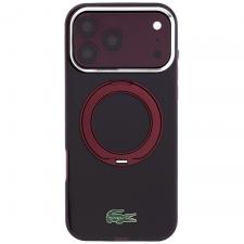 Huse si carcase iPhone 18 Pro Max, Husa Lacoste IML Glossy Finish Ring Stand cu MagSafe compatibila cu iPhone 18 Pro Max / 17 Pro Max, Burgundy, lerato.ro