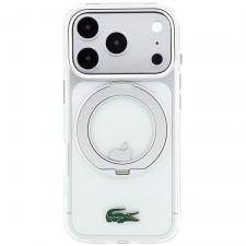 Huse si carcase iPhone 18 Pro, Husa Lacoste IML Glossy Finish Ring Stand cu MagSafe compatibila cu iPhone 18 Pro / 17 Pro, Transparent, lerato.ro