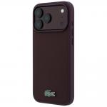 Husa Lacoste Petit Pique Lacquer Logo cu MagSafe compatibila cu iPhone 18 Pro Max / 17 Pro Max, Burgundy 3 - lerato.ro