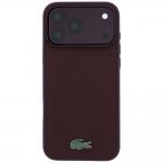 Husa Lacoste Petit Pique Lacquer Logo cu MagSafe compatibila cu iPhone 18 Pro Max / 17 Pro Max, Burgundy 2 - lerato.ro