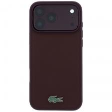 Huse si carcase iPhone 18 Pro Max, Husa Lacoste Petit Pique Lacquer Logo cu MagSafe compatibila cu iPhone 18 Pro Max / 17 Pro Max, Burgundy, lerato.ro