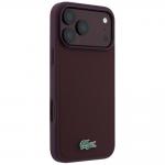 Husa Lacoste Petit Pique Lacquer Logo cu MagSafe compatibila cu iPhone 18 Pro Max / 17 Pro Max, Burgundy 5 - lerato.ro
