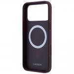 Husa Lacoste Petit Pique Lacquer Logo cu MagSafe compatibila cu iPhone 18 Pro Max / 17 Pro Max, Burgundy 8 - lerato.ro