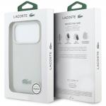 Husa Lacoste Petit Pique Lacquer Logo cu MagSafe compatibila cu iPhone 18 Pro Max / 17 Pro Max, Gri 9 - lerato.ro