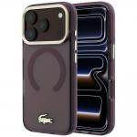 Husa Lacoste IML Shockproof Gold Logo cu MagSafe compatibila cu iPhone 18 Pro / 17 Pro, Burgundy 4 - lerato.ro