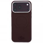 Husa Lacoste Petit Pique Embossed cu MagSafe compatibila cu iPhone 18 Pro Max / 17 Pro Max, Burgundy 2 - lerato.ro