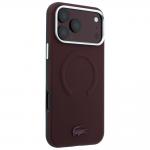 Husa Lacoste Petit Pique Embossed cu MagSafe compatibila cu iPhone 18 Pro Max / 17 Pro Max, Burgundy 5 - lerato.ro