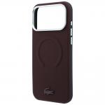 Husa Lacoste Petit Pique Embossed cu MagSafe compatibila cu iPhone 18 Pro Max / 17 Pro Max, Burgundy 7 - lerato.ro