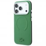 Husa Lacoste Petit Pique Embossed cu MagSafe compatibila cu iPhone 18 Pro / 17 Pro, Verde 3 - lerato.ro