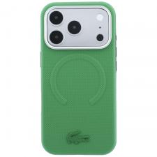 Huse si carcase iPhone 17 Pro, Husa Lacoste Petit Pique Embossed cu MagSafe compatibila cu iPhone 18 Pro / 17 Pro, Verde, lerato.ro